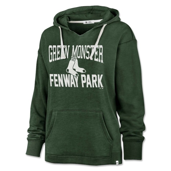 47 Tops - Women's '47 Green Boston Red Sox Pullover Hoodie Fenway Park